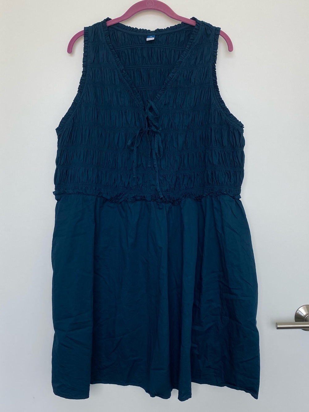 Old Navy Fit & Flare Smocked Bodice Mini Dress - Teal Tidewater Women’s 2X
